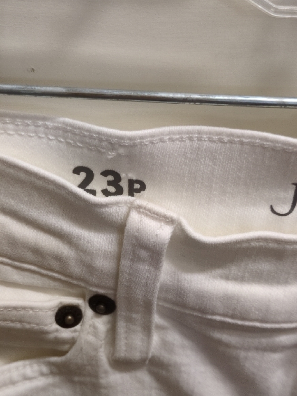 J. Crew White Bootcut Jeans - Women's Size 23P, Like New - Picture 2 of 6